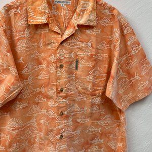Open-necked Hawaiian Shirt